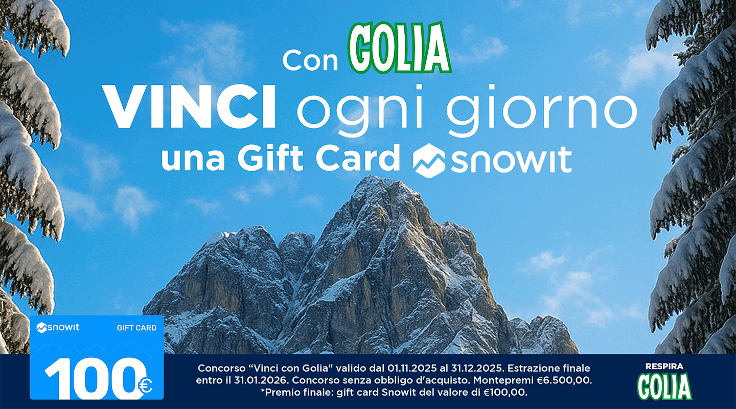 Con Golia vinci ogni giorno una gift card Snowit